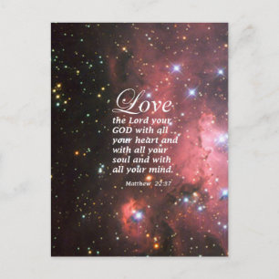 Matthew 22:37 briefkaart