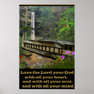 Matthew 22:37 Christelijke kunstbrug Poster