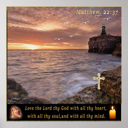 Matthew 22:37 poster (Voorkant)