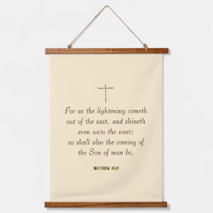 MATTHEW 24:27 “Want zoals de bliksem komt…” Hangend Wandkleed