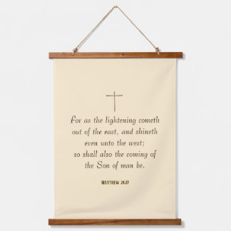 MATTHEW 24:27 “Want zoals de bliksem komt…” Hangend Wandkleed