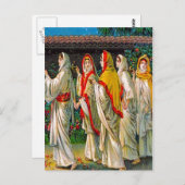 Matthew 25:1-13 The Foolish and Wise Virgins Briefkaart (Voorkant / Achterkant)