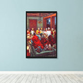 Matthew 26:17-25 het laatste Passover Canvas Afdruk (Insitu (Houten vloer))