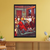 Matthew 26:17-25 het laatste Passover Canvas Afdruk (Insitu (Woonkamer))