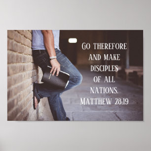 Matthew 28:19. Maak een onderscheid tussen alle na Poster