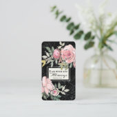 Matthew 28:20 ben ik bij jou altijd roze Floral. Visitekaartje (Staand voorkant)