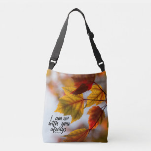Matthew 28 20 ik ben altijd bij jou.. crossbody tas