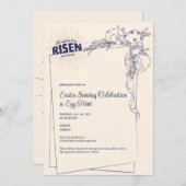 Matthew 28:6 Hij Is Opgewekt Religieuze Pasen Eier Kaart (Voorkant / Achterkant)