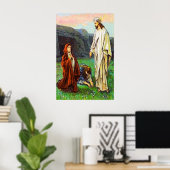 Matthew 28:8-10 The Women See Jesus Alive poster (Bureau à domicile)