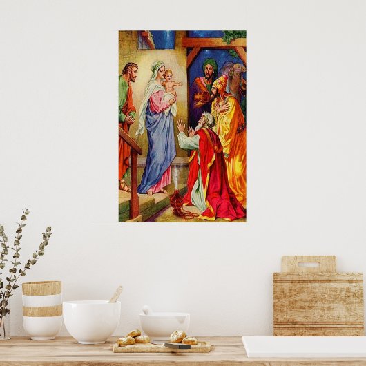 Matthew 2:1-12 Wise Mannen Reis naar Jezus Poster (Keuken)