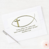 Matthew 4:19 rechthoekige sticker (Envelop)