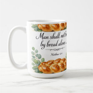 Matthew 4:4 Keuken Decor Messiaans Joods Geschenk Koffiemok