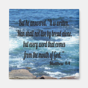 Matthew 4:4 magneet