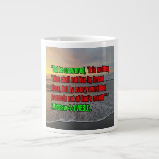 Matthew 4:4 WEBU Mug (Devant)