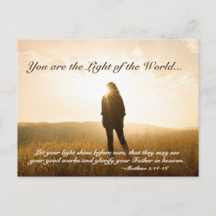 Matthew 5 14-16 Jij bent het Licht van de Wereld Briefkaart
