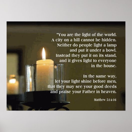 Matthew 5:14-16 Light of the World POSTER (Voorkant)