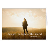 Matthew 5 14 You are the Light of the World Card (Devant horizontal)