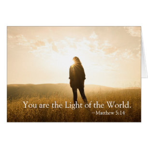 Matthew 5 14 You are the Light of the World Card