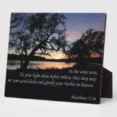 Matthew 5:16 Laat je licht schijnen... Fotoplaat (Zijkant)