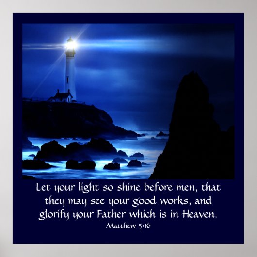 Matthew 5:16 poster (Voorkant)