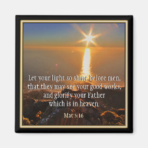 Matthew 5:16 scripture magnet magneet