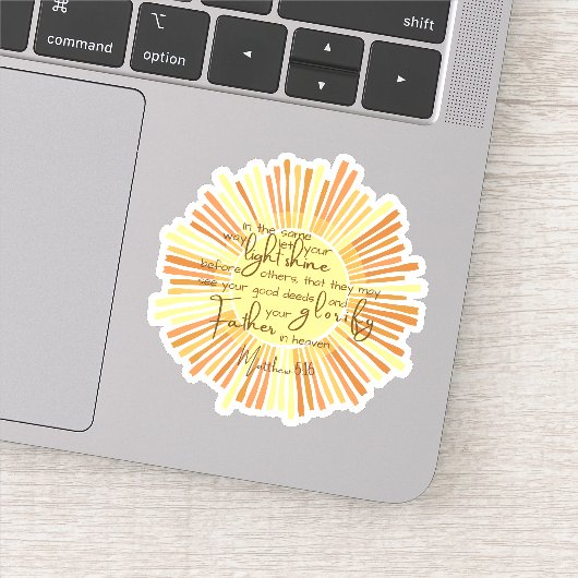 Matthew 5:16 sticker (Detail)