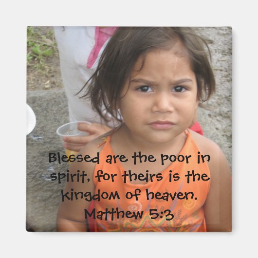 Matthew 5:3 magneet (Voorkant)