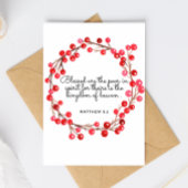 Matthew 5:3 Scripture Christmas Greeting Card Feestdagenkaart