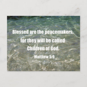 Matthew 5:9 briefkaart