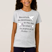 Matthew 5:9 verslaafd zijn het T-shirt van de pace