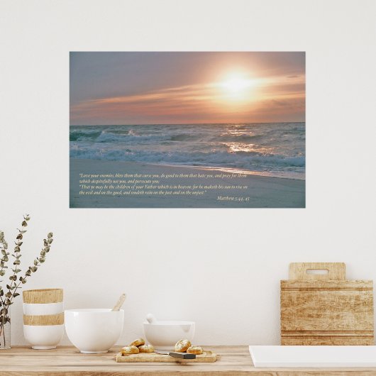 Matthew 5 de Druk van het Poster van de Manuscript (Keuken)