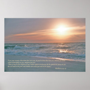 Matthew 5 de Druk van het Poster van de Manuscript