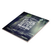 Matthew 6:10 Op Aarde zoals het in de hemel is Tegeltje (Zijkant)