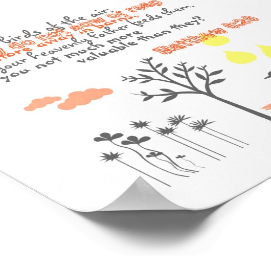 Matthew 6:26 - Waardevoller dan het Poster van vog (Hoek)