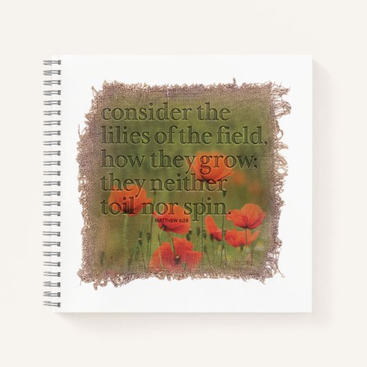 MATTHEW 6:28 - Journal (Devant)