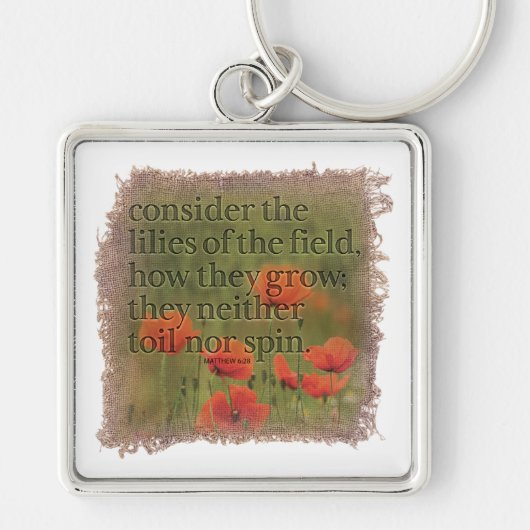 MATTHEW 6:28 - Keychain (Voorkant)