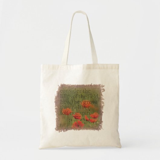 MATTHEW 6:28 - Tote Bag (Devant)