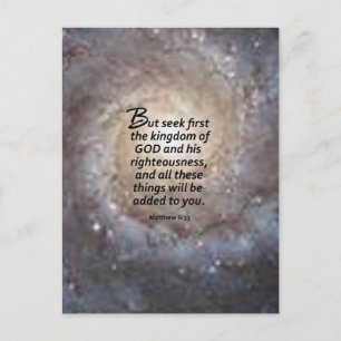 Matthew 6:33 briefkaart