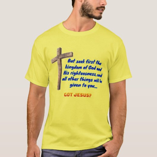 Matthew 6:33 Cross T-shirt (Voorkant)