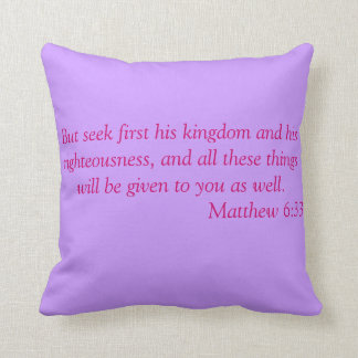 Matthew 6:33 Pillow Kussen