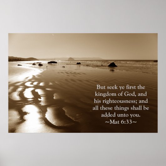 Matthew 6:33 poster (Voorkant)