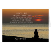 Matthew 6:33 Seek First Kingdom of God, Card (Devant horizontal)