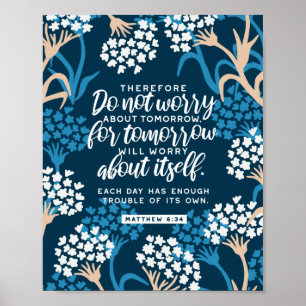 Matthew 6:34 Bijbelversie Poster