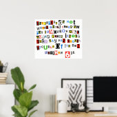 Matthew 6:34 Ransom Note Poster (Thuiskantoor)