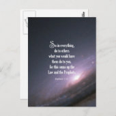 Matthew 7:12 briefkaart (Voorkant / Achterkant)