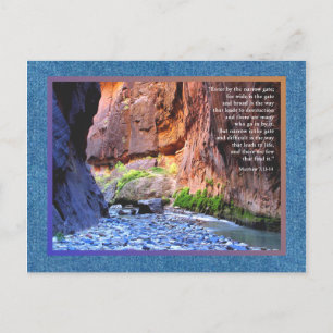 Matthew 7:13-14 Narrow Gate Cards Briefkaart