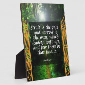 Matthew 7:14 fotoplaat (Zijkant)