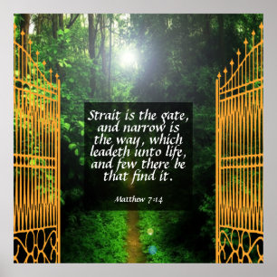 Matthew 7:14 poster