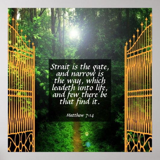Matthew 7:14 poster (Voorkant)