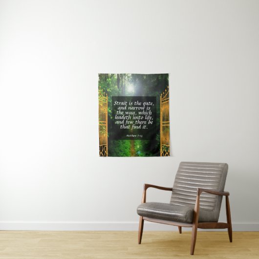 Matthew 7:14 wandkleed (In situ)